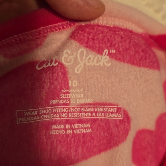 Cat & Jack Pink Heart Long Sleeve Top Size 10 (girl) (#9) - Picture 5 of 6